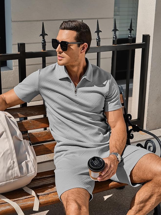 Black and white matching set for a comfortable and trendy outfit