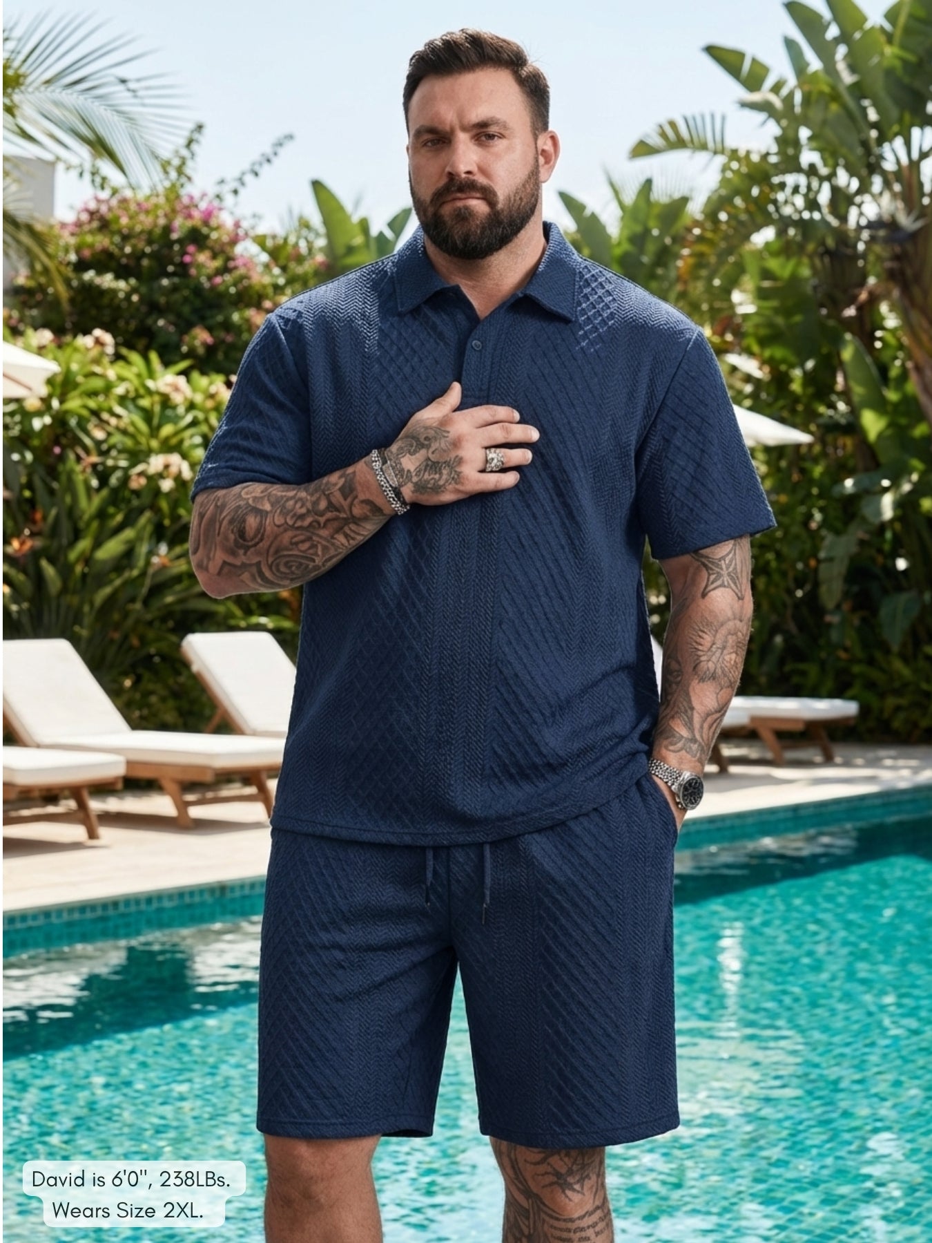 Men's soft breathable matching set