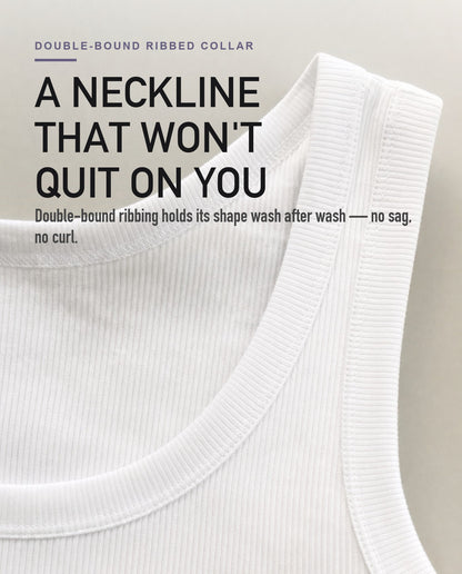 Double-bound ribbed collar that holds its shape