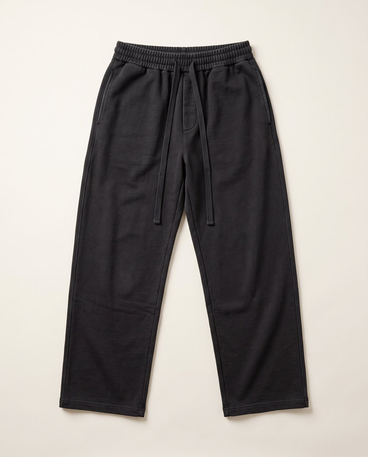 Citadel relaxed acid wash sweatpants laid flat in washed black