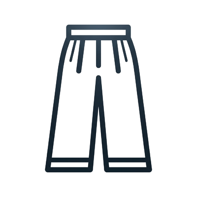 Wide straight leg trousers icon