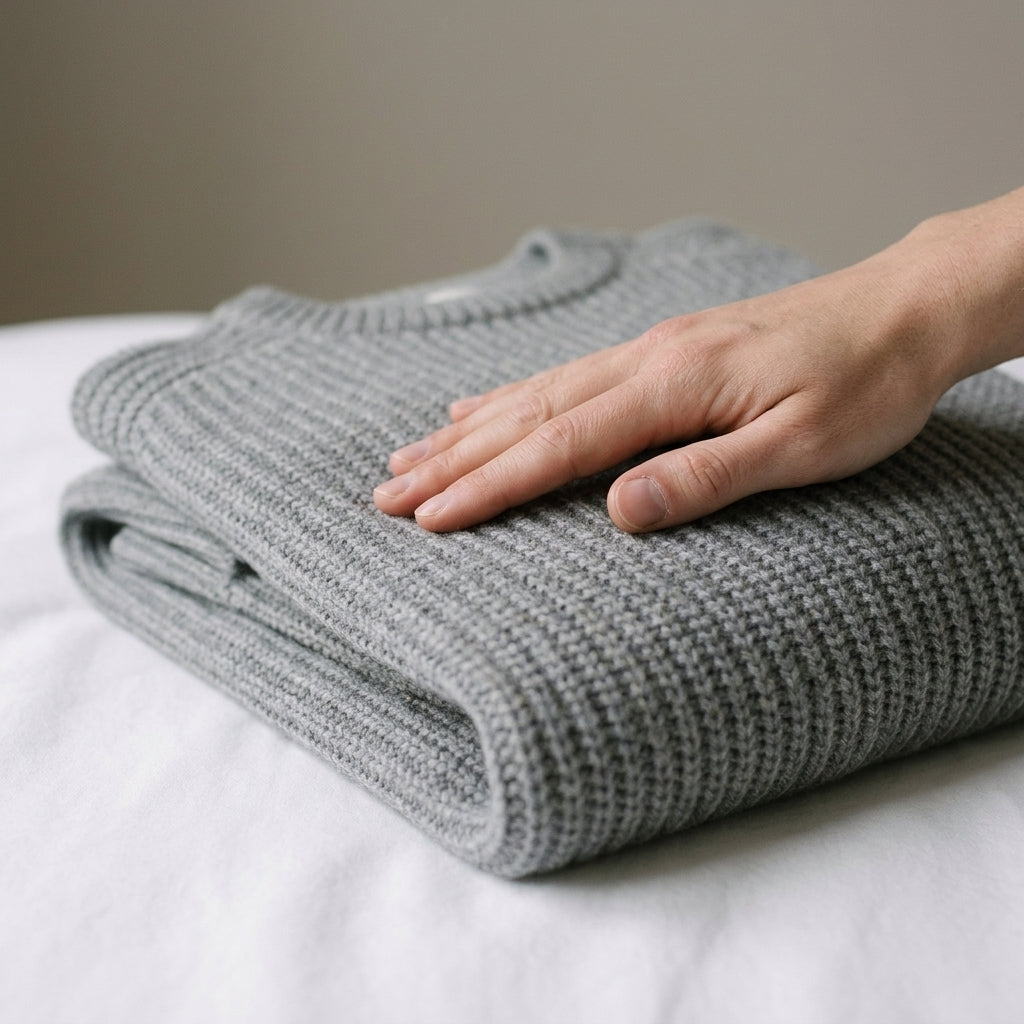 Admiral ribbed knit sweater — anti pilling acrylic