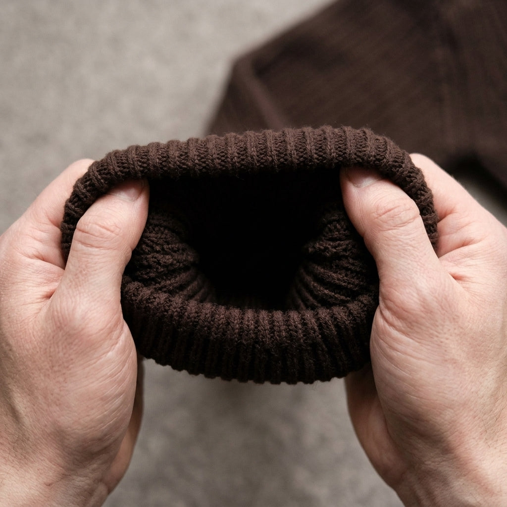 Admiral ribbed knit sweater — high stretch holds shape