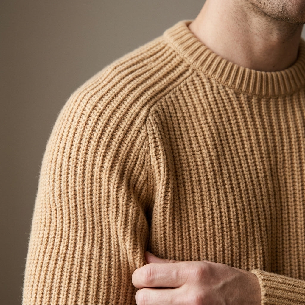 Admiral ribbed knit sweater — raglan sleeve