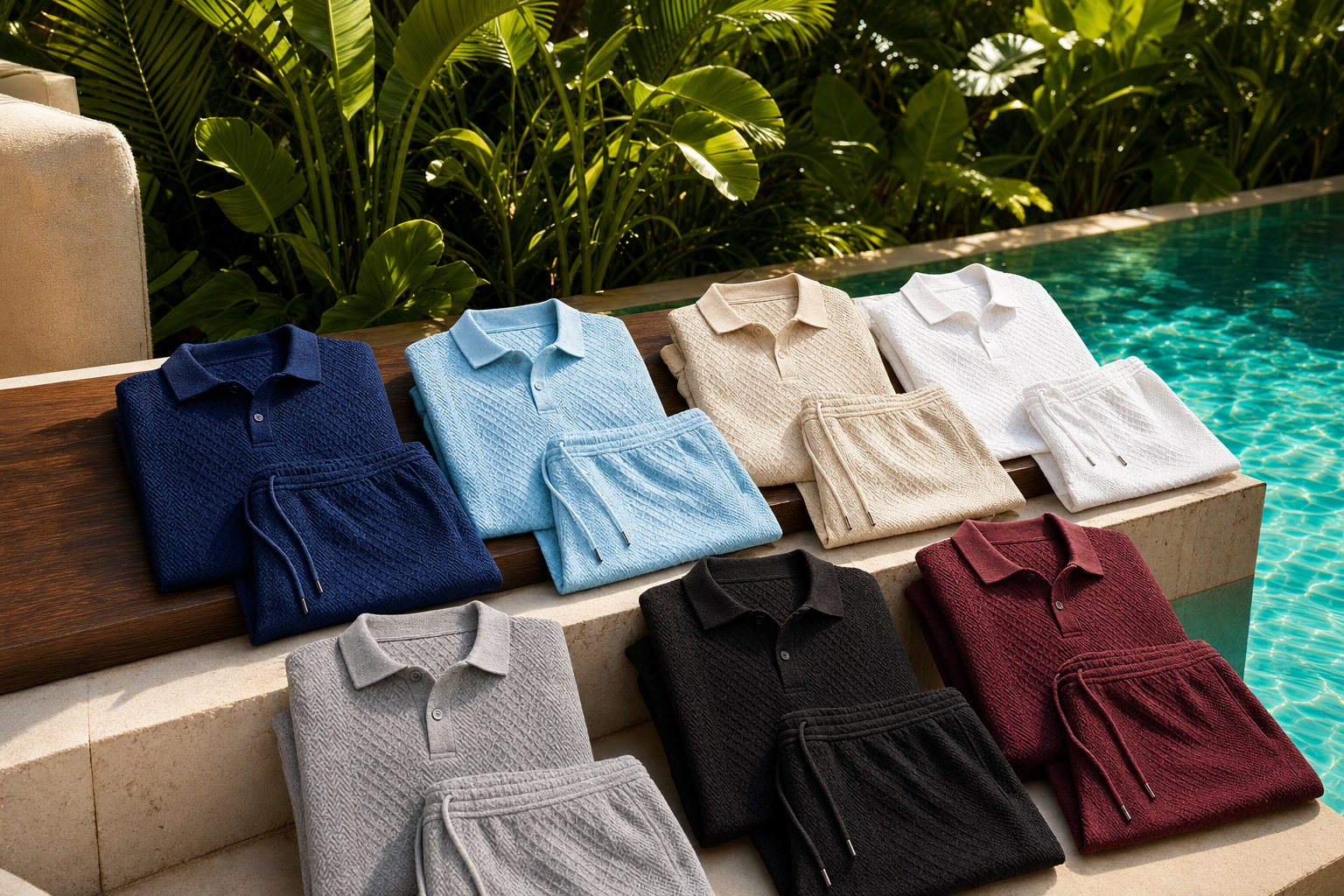 Men’s matching set color assortment